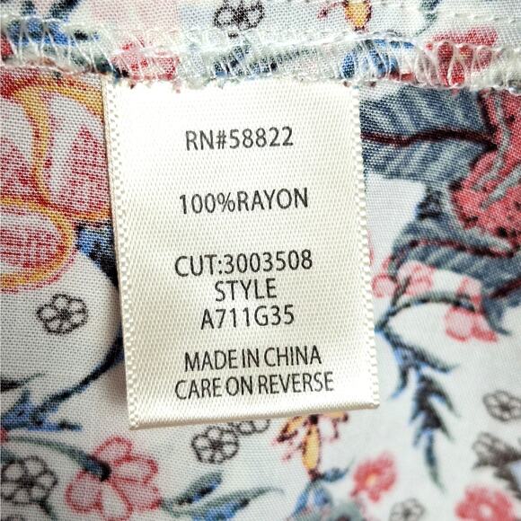 Womens Top Medium Bloomcore Romantic Spring Floral Boho Peasant Cottage Fairy - Picture 6 of 7